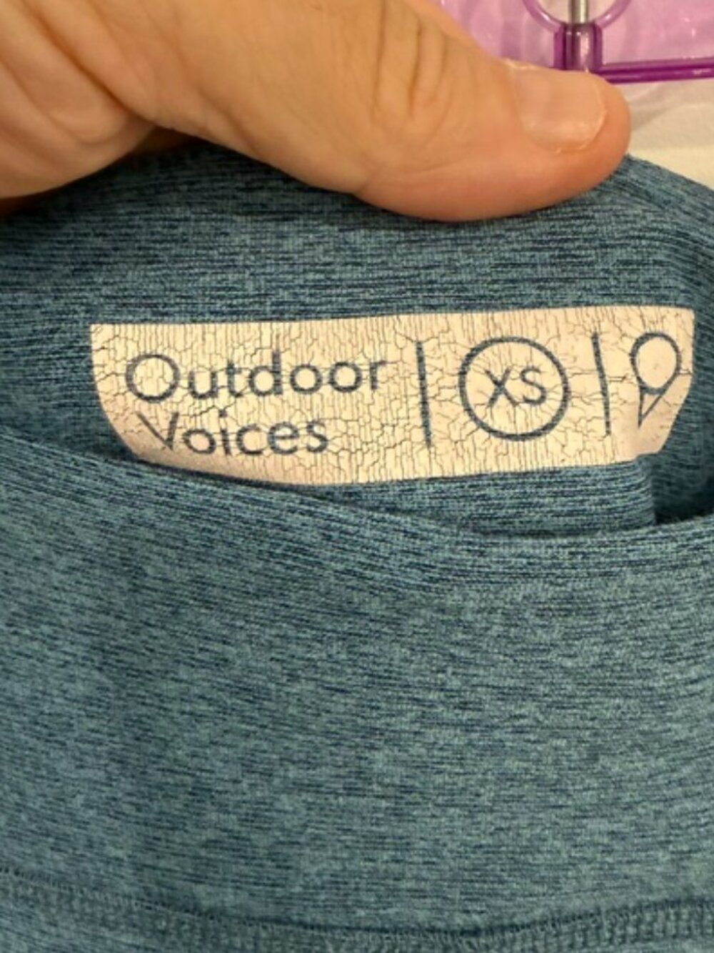 Outdoor Voices Heathered Teal Leggings - Picture 4 of 4